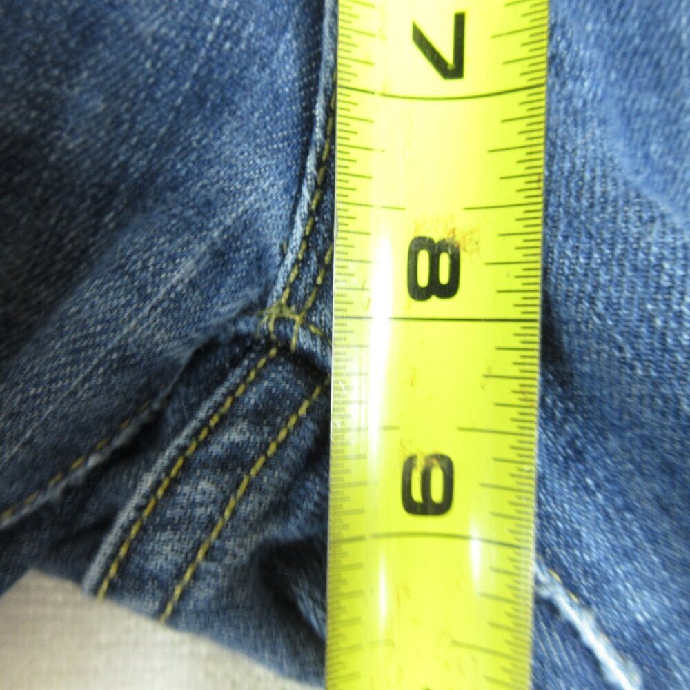 7 for all mankind Straight Leg Jeans Size 28 Medium Wash Low Rise - Picture 13 of 15